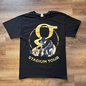 Garth Brooks Stadium Tour Short Sleeve Small Black Cotton Graphic Band T Shirt